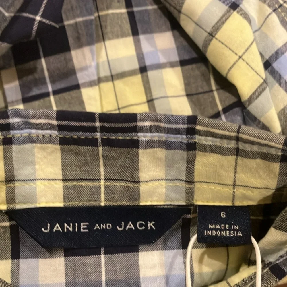 NWT- The Madras Plaid Shirt by Janie and Jack